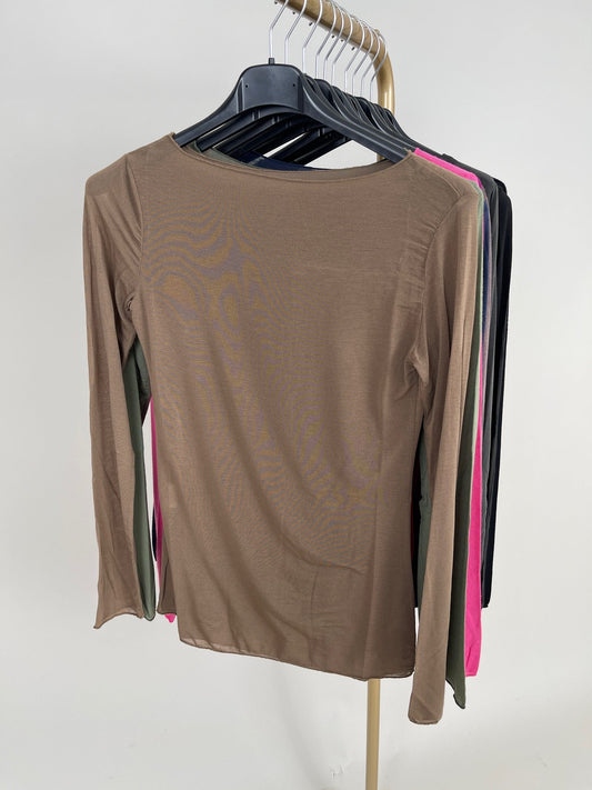 Camiseta de Manga Larga Leo Beige