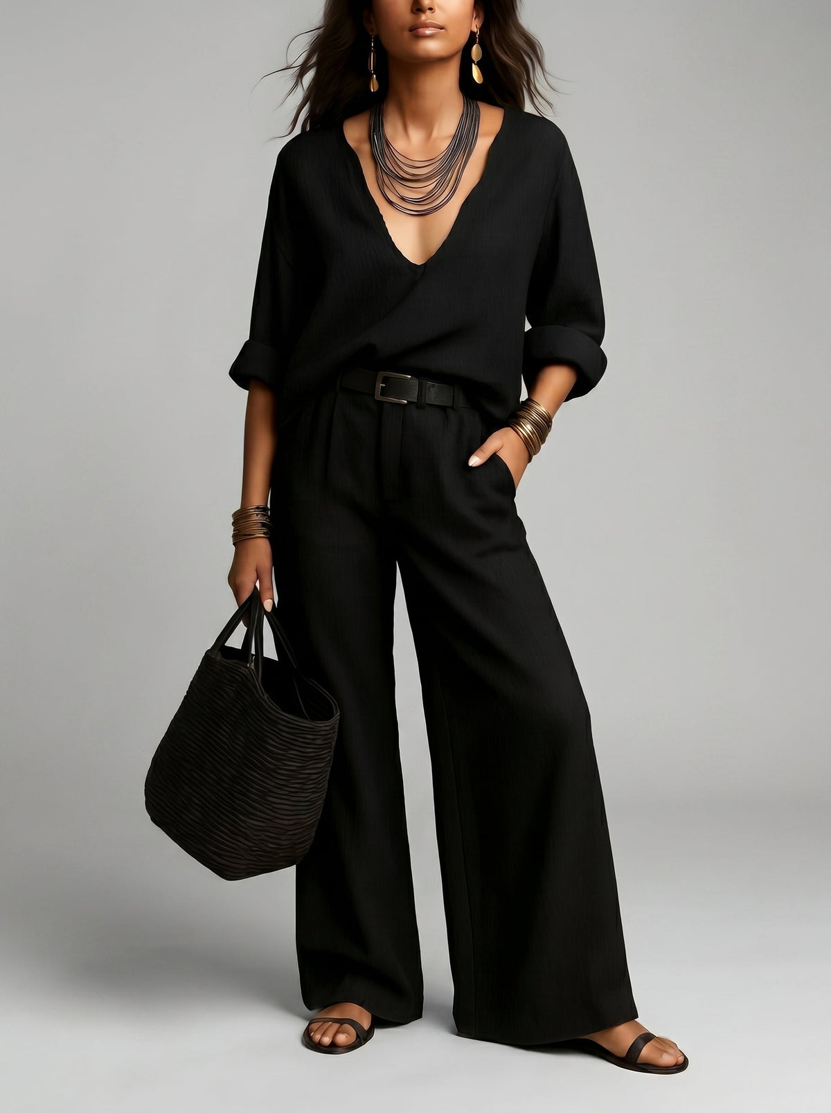 Conjunto Elegante en V