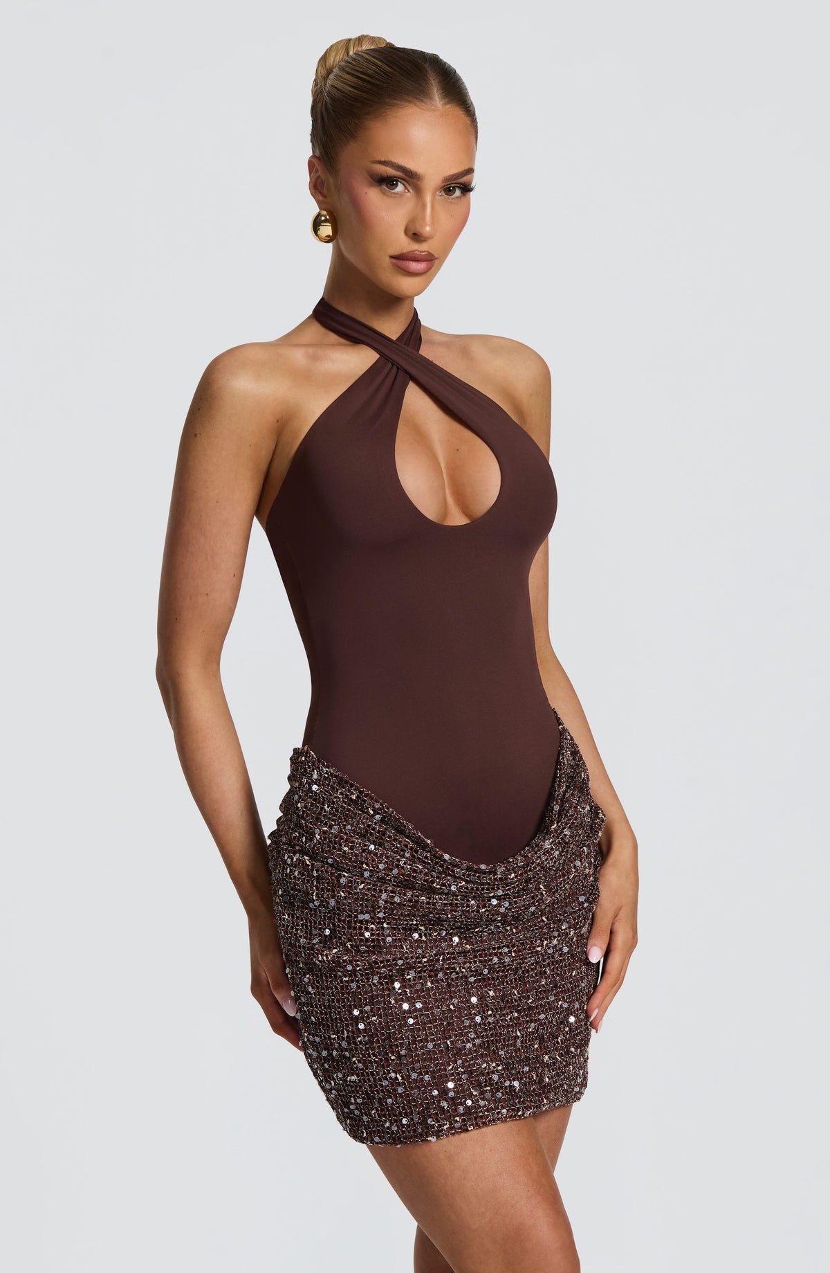 Minivestido Plum Brown