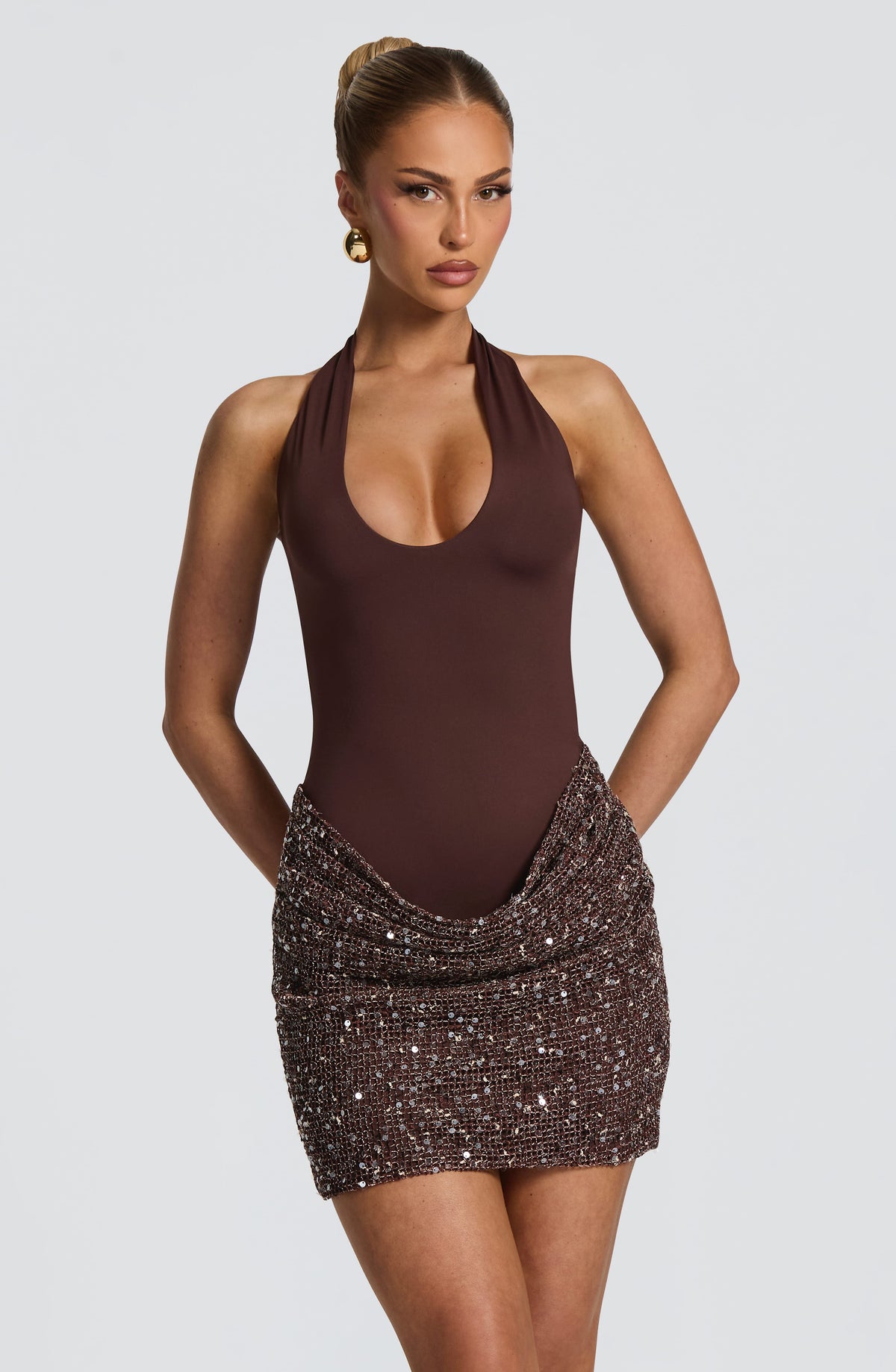 Minivestido Plum Brown