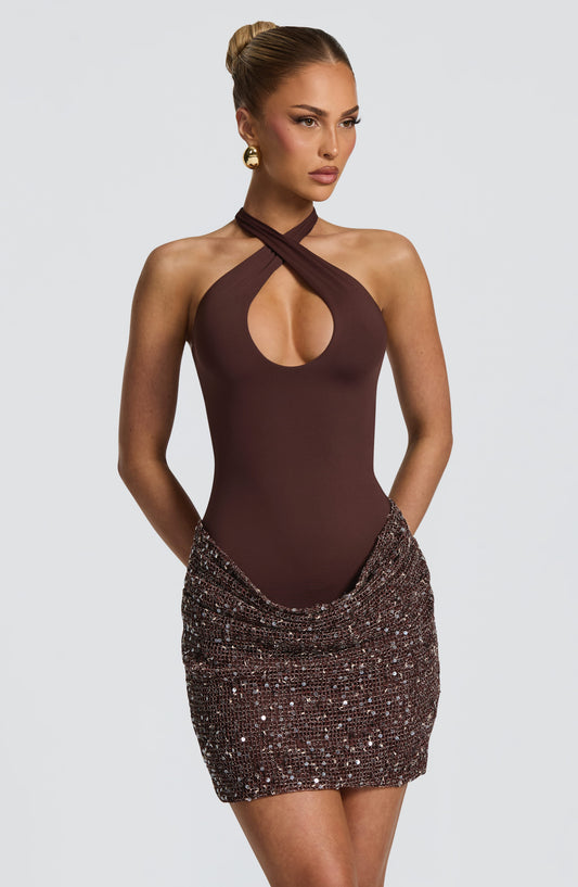 Minivestido Plum Brown